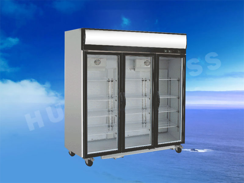 Commercial display cabinet glass door